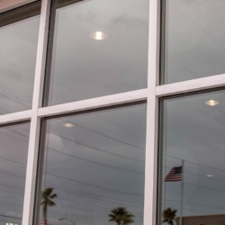 Close-up of Commercial GLass Storefront - Work by A Cutting Edge Glass and Mirror of Las Vegas, Nevada