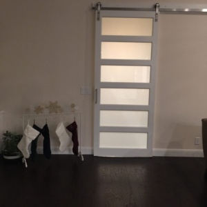 Custom Barn Door Style Glass Door