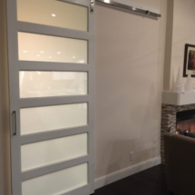 Custom Barn Door Style Glass Door