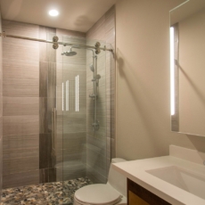 Finished Skyline Shower Door Enclosure