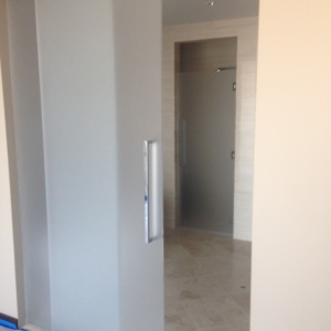 Satin Etched Glass Shower Door Enclosure System