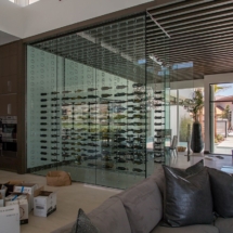 Left Side View of Custom Wine Room