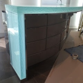 Custom Bar Top Installation at Mandarin Tower Las Vegas, Nevada