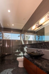 Frameless Shower Door Enclosure System with Mirrors