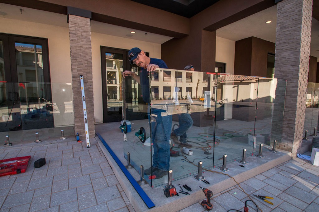 Vue at Centennial Apartments - Custom Concealed Glass Barrier System by A Cutting Edge Glass and Mirror