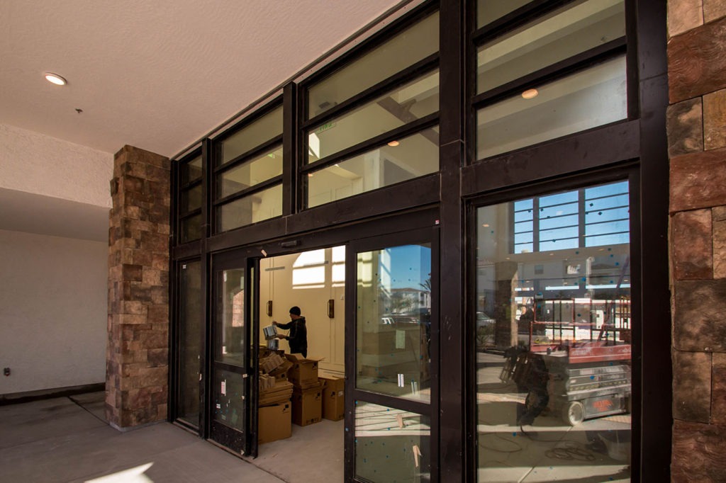 Close-up of Commercial Glass Storefront