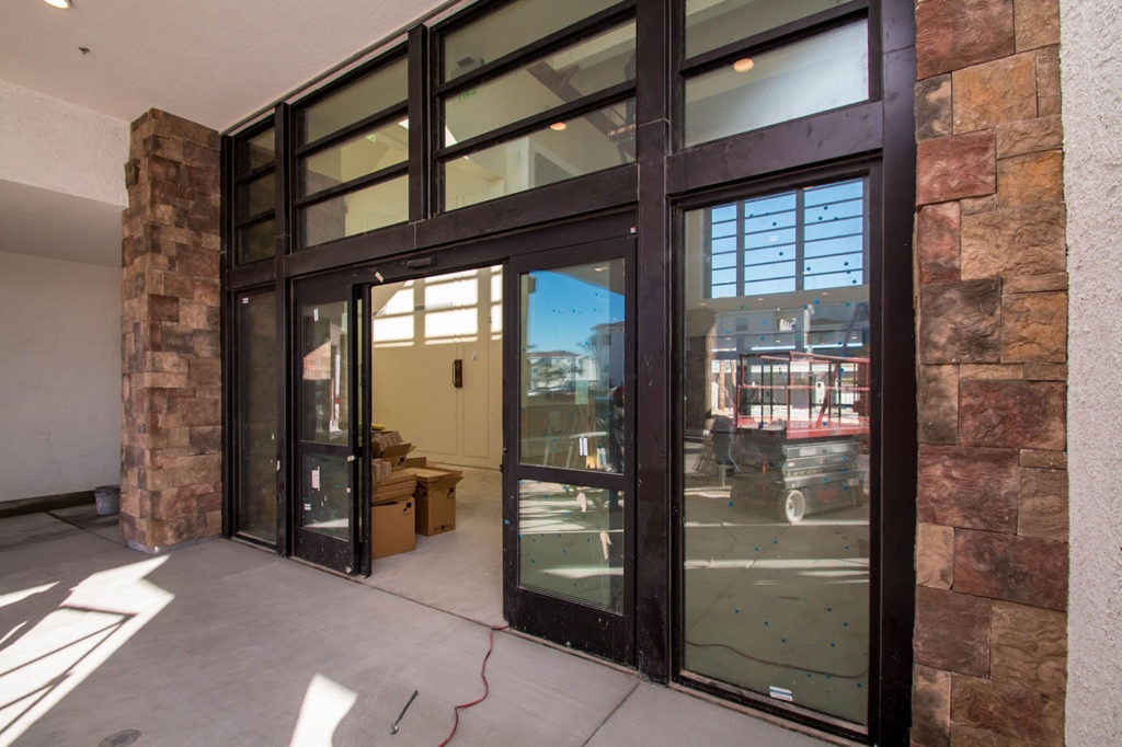 Exterior Storefront System Installation - Castile Apartments