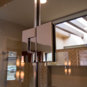 Frameless Shower Door Enclosure System Hinge - Custom Glass by A Cutting Edge Glass and Mirror