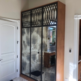 Beveled Billows Mirrors, Custom Cabinetry and Window Overlays