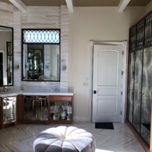 Beveled Billows Mirrors, Custom Cabinetry and Window Overlays