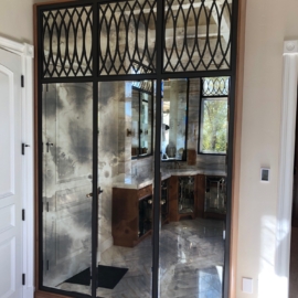 Beveled Billows Mirrors, Custom Cabinetry and Window Overlays