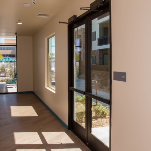 Double Commercial Doors Installed by A Cutting Edge Glass and Mirror