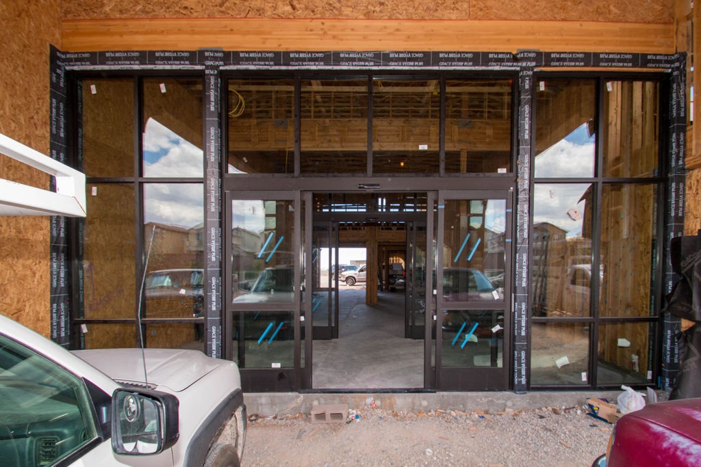 Automatic Sliding Glass Storefront Door System Commercial Glass by A Cutting Edge Glass and Mirror
