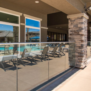 Commercial Glass Divider Railing By A Cutting Edge Glass and Mirror of Las Vegas, Nevada