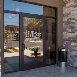 Exterior Storefront Glass Door Installed by A Cutting Edge Glass and Mirror of Las Vegas, Nevada