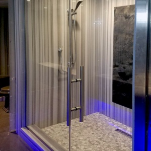 Hotel Shower Blue Highlight LED