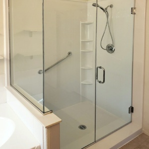 Wrap Shower Enclosure with Minimal Hardware