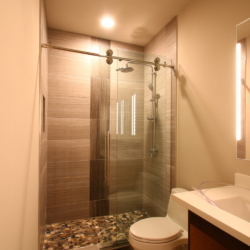 Frameless Shower Door Enclosure System by A Cutting Edge Glass and Mirror of Las Vegas, Nevada
