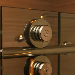 Frameless Shower Door Enclosure System by A Cutting Edge Glass and Mirror of Las Vegas, Nevada