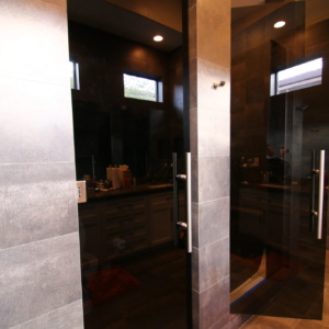 Frameless Shower Door Enclosure System by A Cutting Edge Glass and Mirror of Las Vegas, Nevada