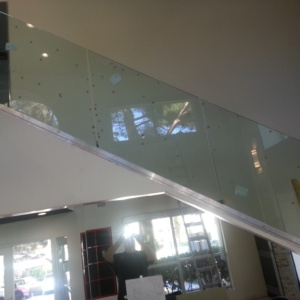 Custom Glass Stairway Railing - Custom Glass Las Vegas, Nevada