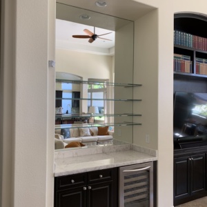 Glass Shelfs for Kitchen & Bath Project