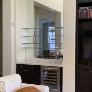 Glass Shelfs for Kitchen & Bath Project