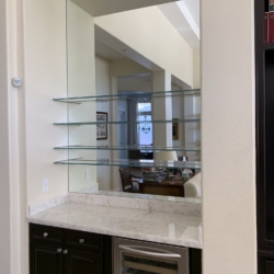 Glass Shelfs for Kitchen & Bath Project