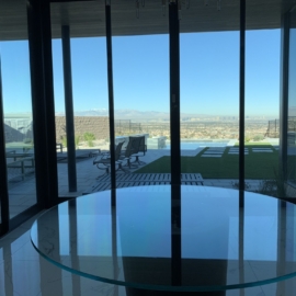 Table top with polished edge