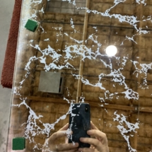 Antique silver vein mirror