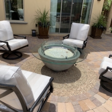 Fire pit Glass