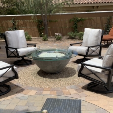 Fire pit Glass