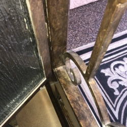 Rain glass in iron doors