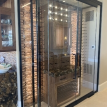 Dark bronze hardware Wine Cellar Las Vegas
