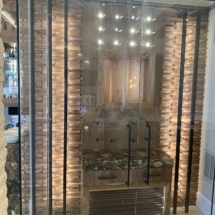 Dark bronze hardware Wine Cellar Las Vegas