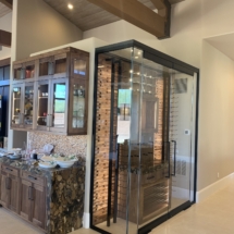 Dark bronze hardware Wine Cellar Las Vegas