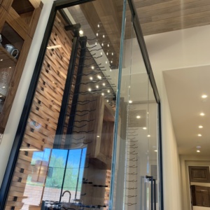 Dark bronze hardware Wine Cellar Las Vegas