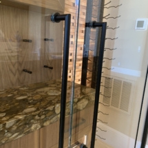 Dark bronze hardware Wine Cellar Las Vegas