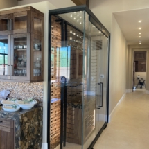 Dark bronze hardware Wine Cellar Las Vegas