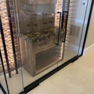 Dark bronze hardware Wine Cellar Las Vegas