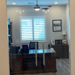 Stainless Heavy Glass Doors with brushed hardware