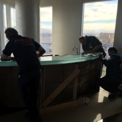 Glass Bar Top Project Installation