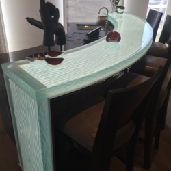 Glass Bar Top Project Installation