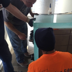 Glass Bar Top Project Installation