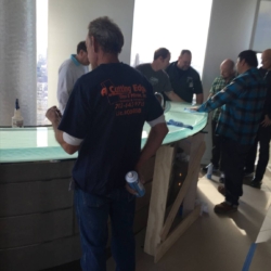 Glass Bar Top Project Installation