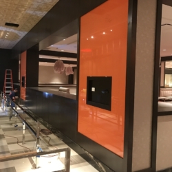 Painted orange glass
