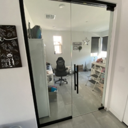 Heavy glass door black matte hardware 24 ladder pull handle