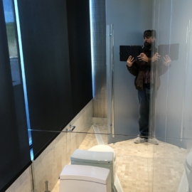 14” clear mirror