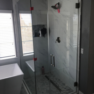 Frameless Shower installation