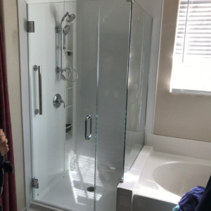 Frameless Shower installation